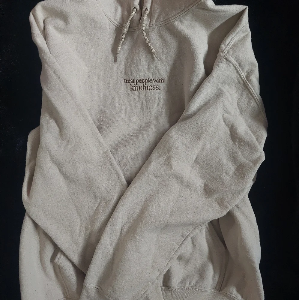Treat People With Kindness Beige Nude Tan Hoodie Harry Styles TPWK Size L - Picture 4 of 4